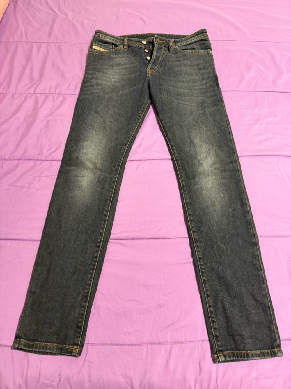 Diesel Men's Skinny Jeans in Dark Gray Wash